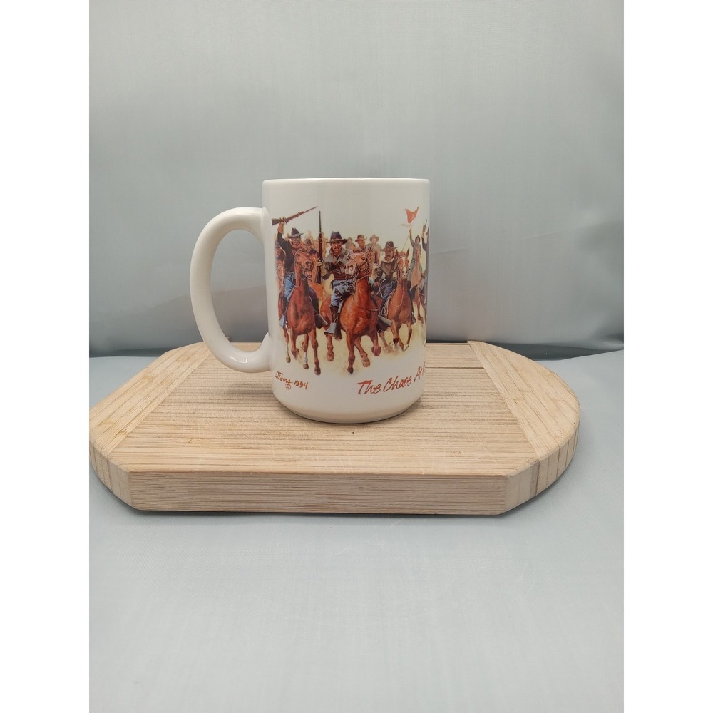 Don Stivers "THE CHASE AT RATTLESNAKE SPRINGS" Mug EUC 1994 Cuppa Coffee Mug